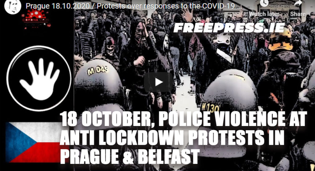 PRAGUE BELFAST ANTI LOCKDOWN PROTESTS